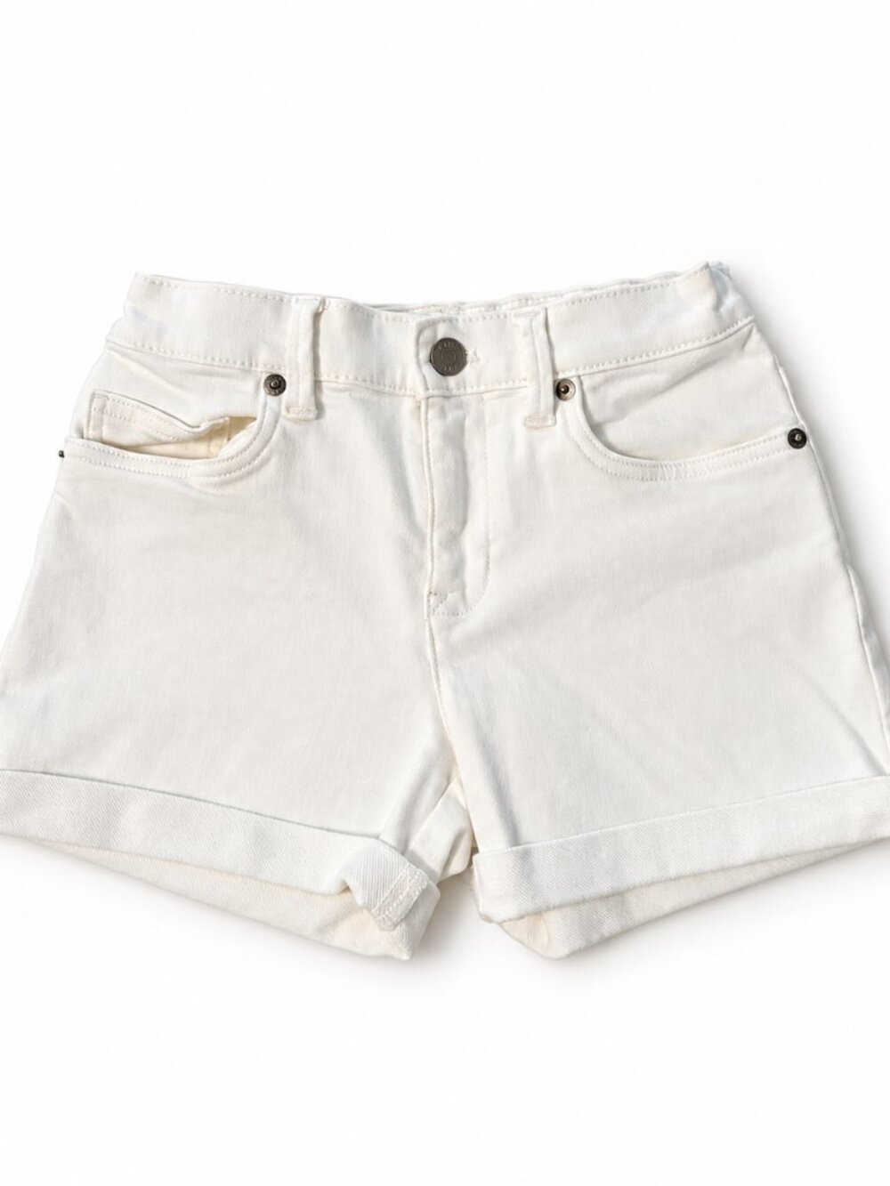 Crewcuts White Rolled Cuff Denim Shorts